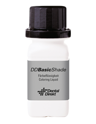 DD Basic Shade - Besonderes Augenmerk bei der Entwicklung wurde auf die schnelle und einfache Reproduktion der Zahnfarben gelegt. DD Basic Shade Färbeliquids bieten eine ideale Basis zum Individualisieren von monolithischen wie auch Verblendarbeiten.
