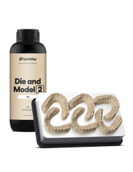 SprintRay Die and Model&nbsp;2 - Tan - SprintRay Die and Model 2 &ndash; Tan ist ein leistungsstarkes Modell-Resin f&uuml;r den dentalen 3D-Druck und bieten ein verbessertes Biegemodul und eine h&ouml;here Festigkeit sowie kaum Pigmentabsetzung.