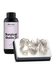 SprintRay Surgical Guide&nbsp;3 - SprintRay Surgical Guide 3 ist ein biokompatibles Resin zur Herstellung von Bohrschablonen und laut SprintRay das schnellste und festeste Bohrschablonenmaterial, das sie bisher entwickelt haben.